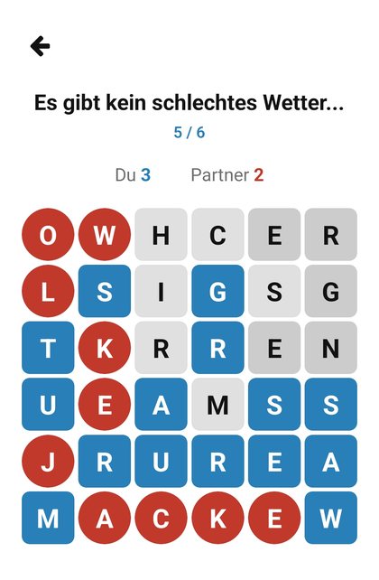 Eine laufende Partie: das Rätsel „Es gibt kein schlechtes Wetter…